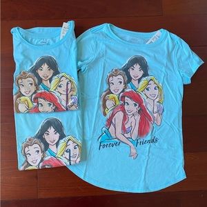 New Girls Disney Princess Tee Shirts Bundle
